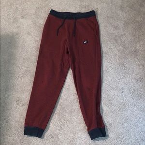 Red/Black Nike fleece joggers